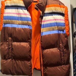 FP Movement Striped Multicolor Puffer Vest